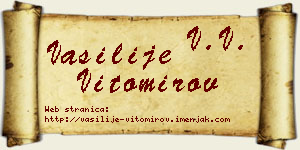 Vasilije Vitomirov vizit kartica